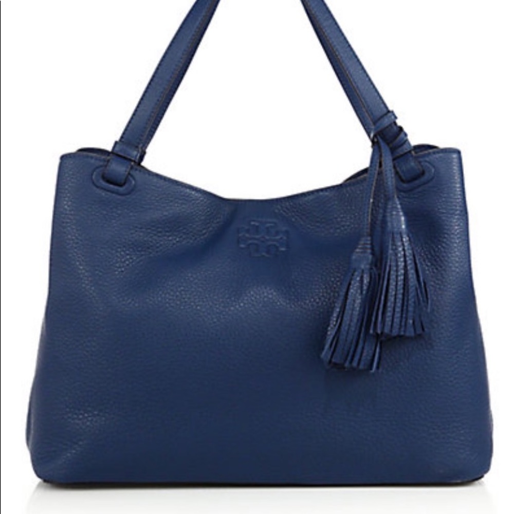 Tory Burch Thea Center zip tote in Tidal Wave